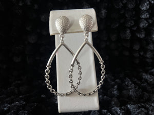 Silver Drop chain earring