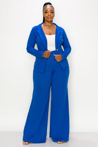 BLUE PLUS JACKET AND PANT SET