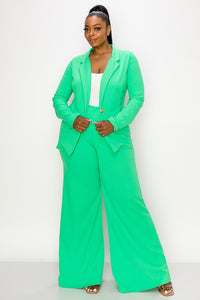 GREEN PLUS JACKET AND PANT SET