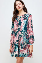 Load image into Gallery viewer, Tie Dye Swirl Cross Strap Knit Dress
