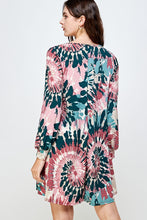 Load image into Gallery viewer, Tie Dye Swirl Cross Strap Knit Dress
