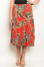 Load image into Gallery viewer, Pleated Paisley Midi Skirt
