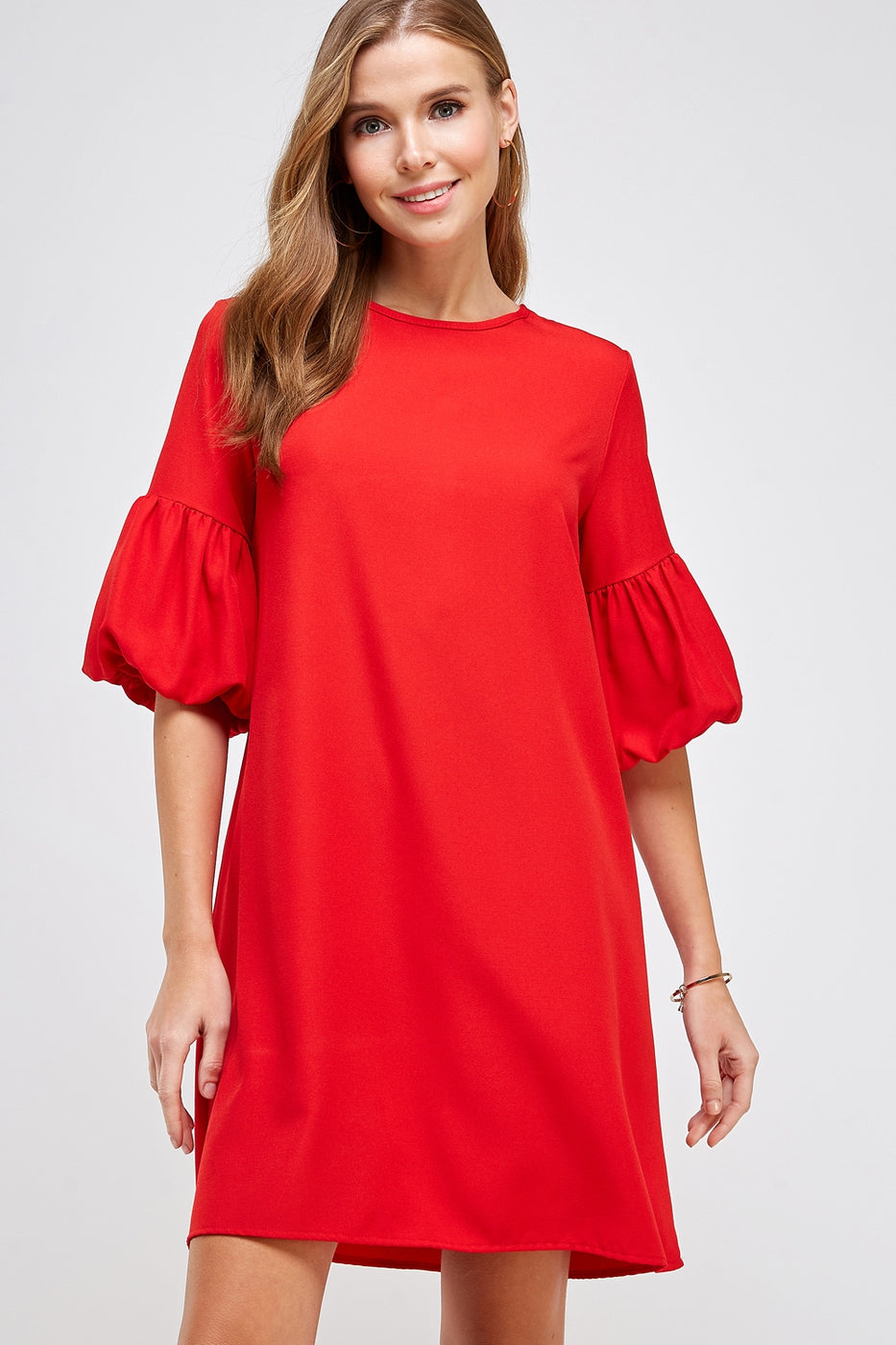 Solid flow shift dress