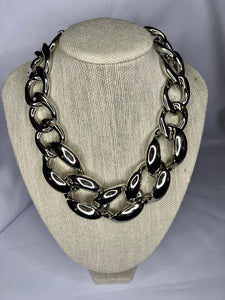 Oversize Silver Chain Necklace