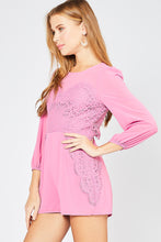 Load image into Gallery viewer, Lace Romper Plum
