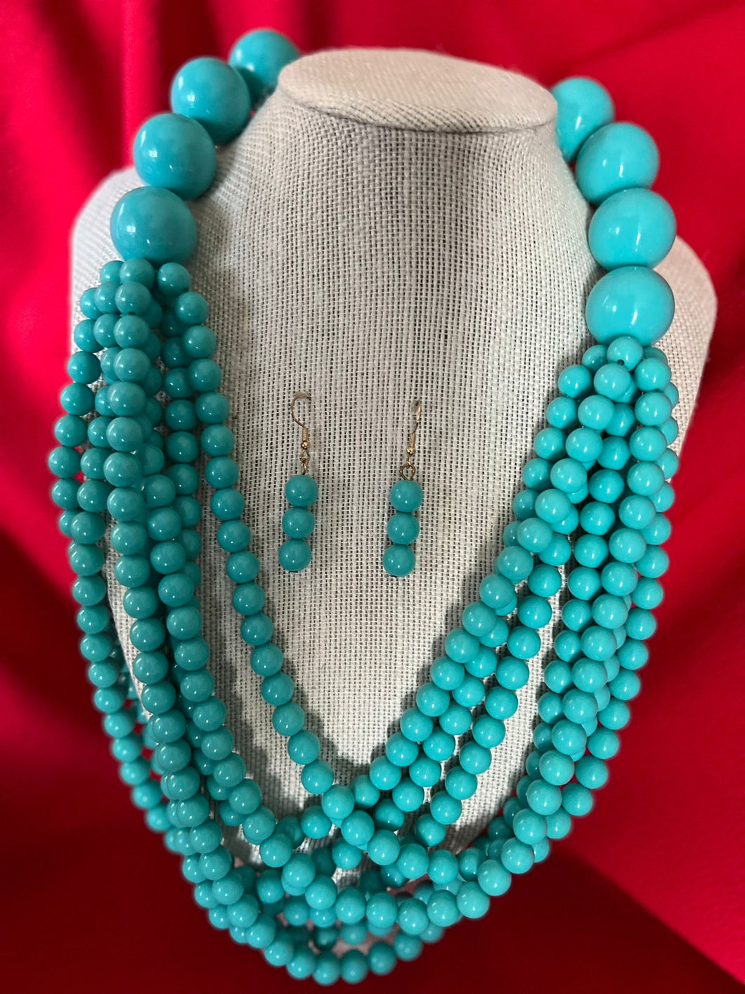 Teal Balls Necklace