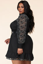 Load image into Gallery viewer, Lace Long Sleeve Mini Dress
