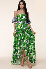 Load image into Gallery viewer, Off Shoulder Tropical Dress
