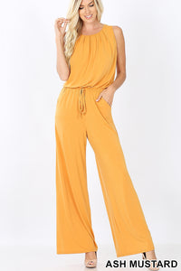 Sleeveless Jumpsuit Ash Mustard