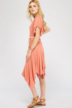 Load image into Gallery viewer, V-Neck Dress Salmon
