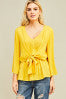 Yellow Scoop Neck Top